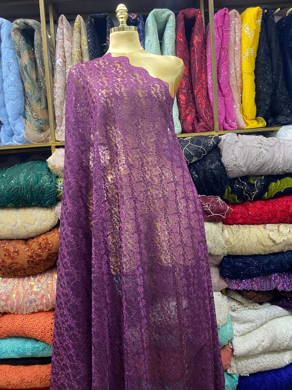 Magenta Swizz lace