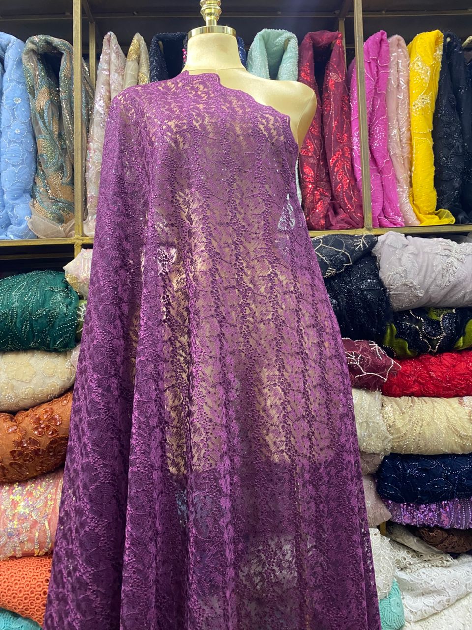 Magenta Swizz lace