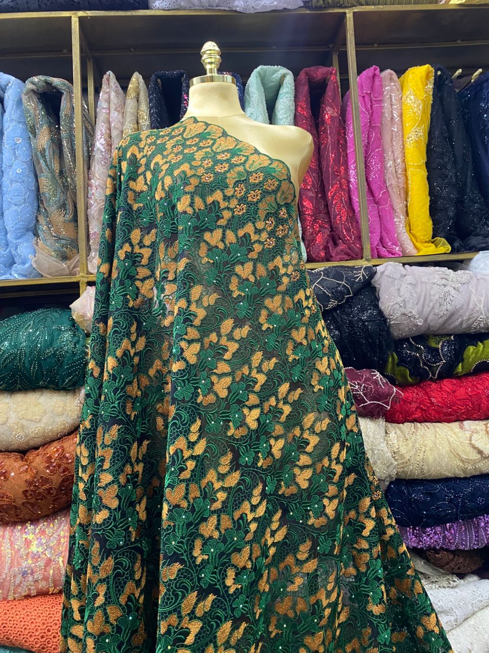 Emerald swiss lace